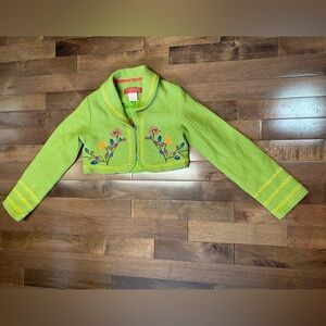 Hotkiss Floral Embroidered Crop Blazer Women’s S